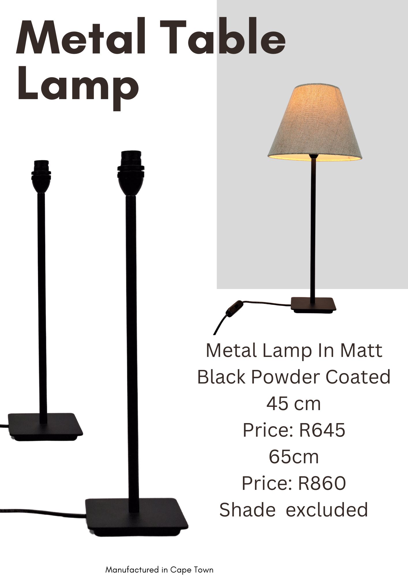 Metal Table Lamp